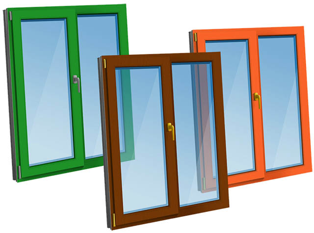 Цветные пластиковые окна - коричневые, серые по доступной цене фото Домодедово
