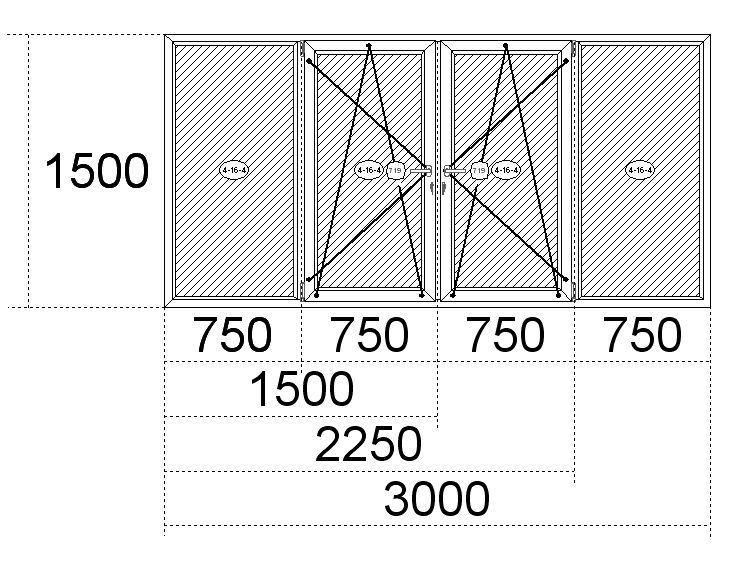 Стандартные окна ПВХ: размеры - высота и ширина Домодедово